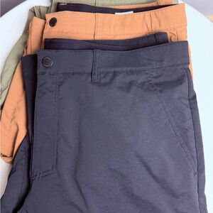 3 Pair Columbia Men's Performance Hiking Pants Black, Khaki, Olive 69724